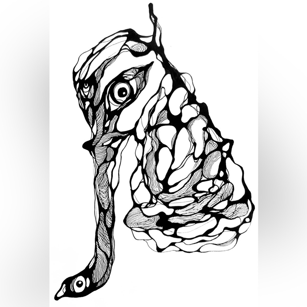 Abstract Black and White Art Print